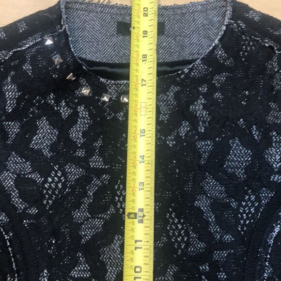 Express Destress Lace Black and White Jacket - Picture 7 of 7